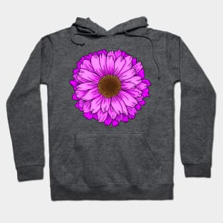 Fuchsia Purple Pink Big Flower Hoodie